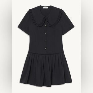 Sandro black Dress with Peter Pan Collar 34/XS Petite